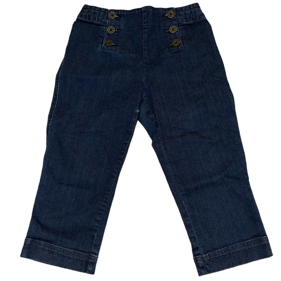 Ralph Lauren Denim - Ralph Lauren Lauren Jeans CoDark Washed Cropped Sailor Jeans 6 Petite